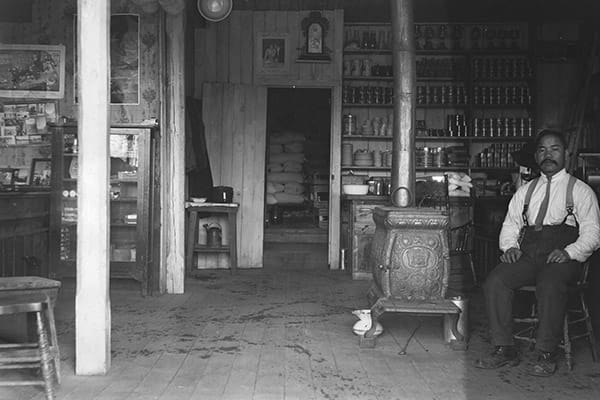C.D Hoy in his general store