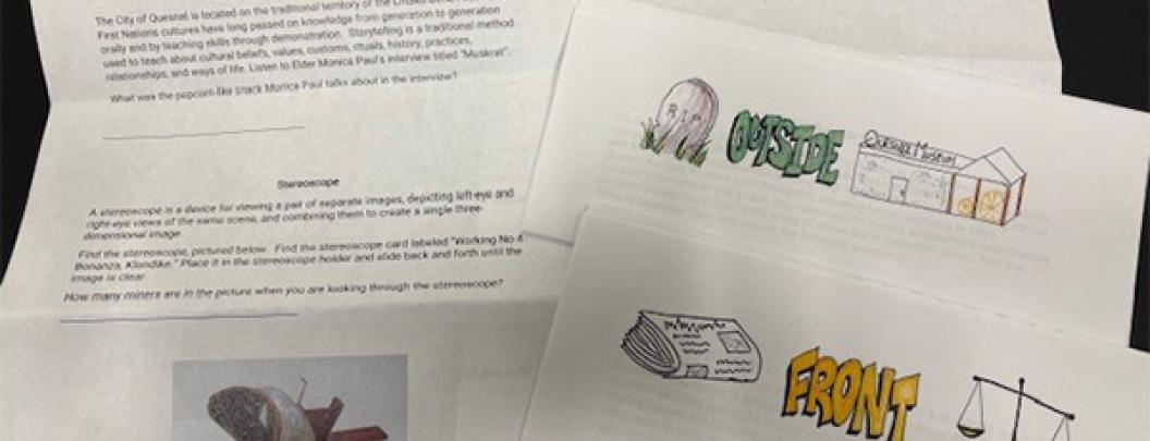 question sheets for the Amazing Quesnel Museum Race