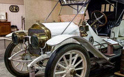 white vintage car